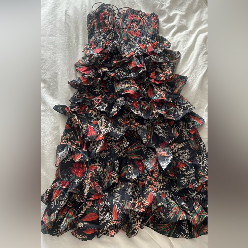 Ulla Johnson the Josefine dress, dark tropical print, size 4, like new, midi